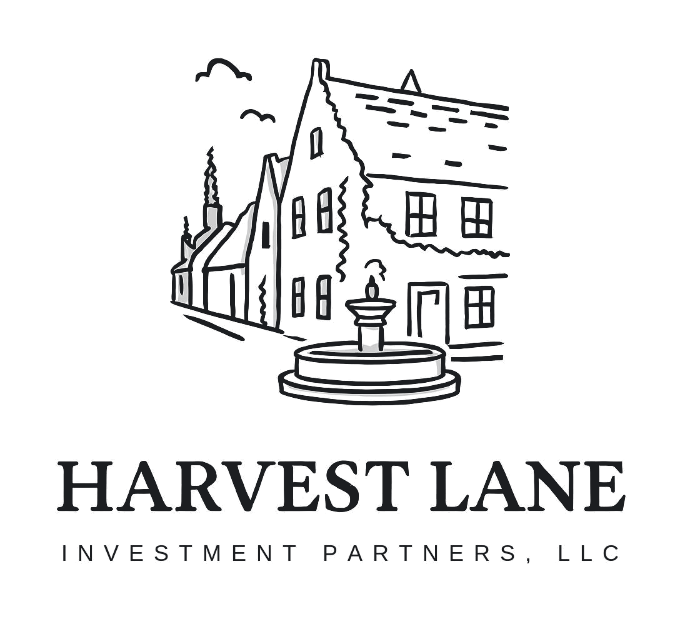 Harvest Lane Investment Partners logo: a line engraving of the Fuggerei in Augsburg